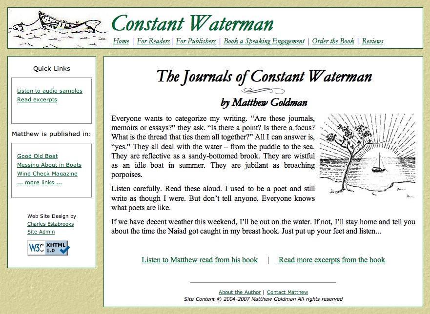 Constant Waterman Web Site